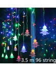 Boże narodzenie 3M X 3M 304 kurtyna girlanda żarówkowa Led Lights Xmas Garland ozdoby choinkowe dla domu noworoczne dekoracje na