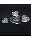 100 spersonalizowane wygrawerowany napis love serca różowe złoto/złoto/srebrne lustro/drewna tagi wesele tabela Centerpieces wys
