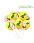 11 sztuk chłopcy urodziny Dino Party dinozaur folia konfetti do balonów lateksowe balony Dino balon powietrza Globos Baby Shower