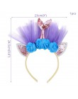 Dla dzieci urodziny jednorożec strona dekoracji jednorożec róg ciasto topper opaska do włosów ślub baby shower party supplies 1s