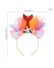 Dla dzieci urodziny jednorożec strona dekoracji jednorożec róg ciasto topper opaska do włosów ślub baby shower party supplies 1s