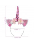 Dla dzieci urodziny jednorożec strona dekoracji jednorożec róg ciasto topper opaska do włosów ślub baby shower party supplies 1s