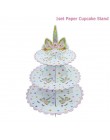 Dla dzieci urodziny jednorożec strona dekoracji jednorożec róg ciasto topper opaska do włosów ślub baby shower party supplies 1s