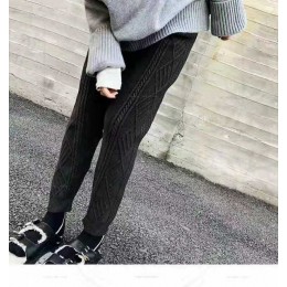 Streetwear jesień grube spodnie damskie spodnie 2019 jesienno-zimowa wysoka talia luźne sznurkiem w pasie twist rzodkiewka wełni