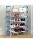 Stojak na buty organizer na obuwie aluminium Metal stały stojak na buty DIY buty półka do przechowywania organizer do domu akces
