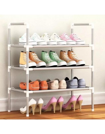 Stojak na buty organizer na obuwie aluminium Metal stały stojak na buty DIY buty półka do przechowywania organizer do domu akces