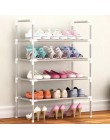 Stojak na buty organizer na obuwie aluminium Metal stały stojak na buty DIY buty półka do przechowywania organizer do domu akces