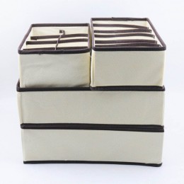 4 sztuk/zestaw składany bielizna Organizer biustonoszy schowek szuflady szafa organizator Box dla bielizna szaliki skarpetki biu