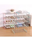 Proste wielowarstwowe stojak ze stali nierdzewnej łatwy montaż przechowywanie szafka na buty wieszak na buty Home organizer akce