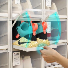 3 sztuk/zestaw nowe buty Push-pull Box Rack plastikowe składane Organizer na obuwie wieżowych szuflada pudełka buty sportowe pół