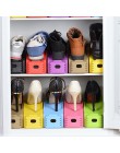 6 sztuk/2 sztuk podwójne stojak na buty nie regulowany Slipper organizator zakres uchwyt na buty stojak do przechowywania do osz