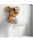 Głowa zwierzęcia statua figurka wiszące papierowe uchwyt toaleta toaleta ścienna Home Decor rolkę papieru pudełko na chusteczki 