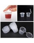 100 sztuk jednorazowe przezroczysty z tworzywa sztucznego rondel Chutney Cups Slime Storage Container Box z pokrywkami organizer