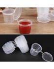 100 sztuk jednorazowe przezroczysty z tworzywa sztucznego rondel Chutney Cups Slime Storage Container Box z pokrywkami organizer