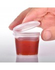 100 sztuk jednorazowe przezroczysty z tworzywa sztucznego rondel Chutney Cups Slime Storage Container Box z pokrywkami organizer