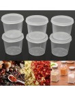 100 sztuk jednorazowe przezroczysty z tworzywa sztucznego rondel Chutney Cups Slime Storage Container Box z pokrywkami organizer