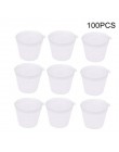 100 sztuk jednorazowe przezroczysty z tworzywa sztucznego rondel Chutney Cups Slime Storage Container Box z pokrywkami organizer