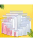 100 sztuk przechowywanie żywności torby biżuteria Ziplock Zip zamknięcie strunowe plastikowe przezroczyste torebki do ponownego 