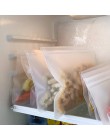 12 sztuk/zestaw silikonowa torba na żywność Frosted PEVA silikonowa żywność świeża torba wielokrotnego użytku zamrażarka torba n