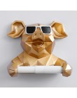 Głowa zwierzęcia statua figurka wiszące papierowe uchwyt toaleta toaleta ścienna Home Decor rolkę papieru pudełko na chusteczki 