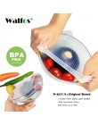 WALFOS 1 sztuka food grade utrzymanie żywności świeże Wrap wielokrotnego użytku wysoka rozciągliwość silikonowe nakładki do żywn
