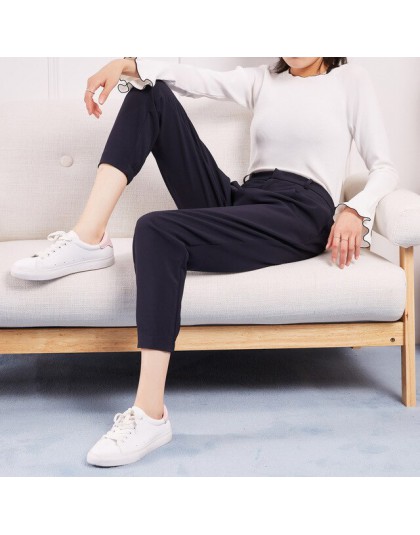 Metersbonwe nowe spodnie dorywczo dla kobiet spodnie damskie wysokiej jakości spodnie damskie biurowe Slim fit proste, dopasowan