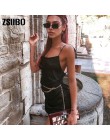 ZSIIBO moda damska solidne paski spaghetti Backless bez rękawów seksowne sukienki dół długość regulowana damska Casual Dress now