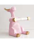 Statua zwierząt rzemiosło uchwyt na papier stół salon biuro restauracja do zawieszenia z papieru słoń/deer figurka home decor