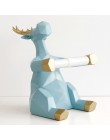 Statua zwierząt rzemiosło uchwyt na papier stół salon biuro restauracja do zawieszenia z papieru słoń/deer figurka home decor