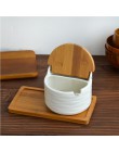 Kreatywny europejski ceramiczny flip słoik na przyprawy cruet sól przybory kuchenne pudełko do przypraw dozownik do sosów