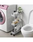 2/3/4 Layer ruchomy montaż plastikowa łazienka półka kuchenna do przechowywania Slim Slide Tower Rack oszczędność miejsca organi