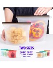 1000ml 1500ml schowek silikonowy worek wielokrotnego użytku pojemnik silikonowy na żywnosć torby na żywność Seal Ziplock zamraża