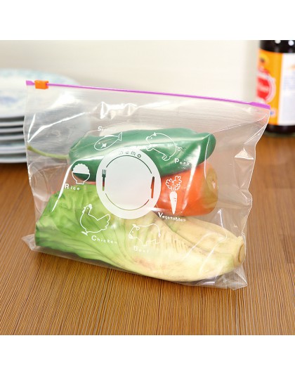 10 sztuk żywności Ziplock torba wielokrotnego użytku świeże torby na zamek błyskawiczny zamrażania ogrzewanie torby do przechowy