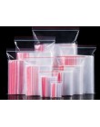 100 sztuk/partia PE samoprzylepne 6 przewody Ziplock Lock zip Poly wyczyść torby plastikowe torby do przechowywania żywności gru