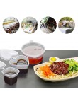 30ml 10 sztuk jednorazowe przezroczysty z tworzywa sztucznego rondel Chutney kubki szlam pojemnik do przechowywania z pokrywkami