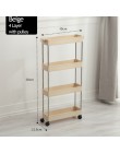 2/3/4 Layer ruchomy montaż plastikowa łazienka półka kuchenna do przechowywania Slim Slide Tower Rack oszczędność miejsca organi
