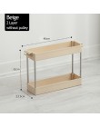 2/3/4 Layer ruchomy montaż plastikowa łazienka półka kuchenna do przechowywania Slim Slide Tower Rack oszczędność miejsca organi