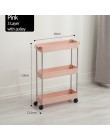 2/3/4 Layer ruchomy montaż plastikowa łazienka półka kuchenna do przechowywania Slim Slide Tower Rack oszczędność miejsca organi
