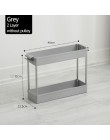 2/3/4 Layer ruchomy montaż plastikowa łazienka półka kuchenna do przechowywania Slim Slide Tower Rack oszczędność miejsca organi