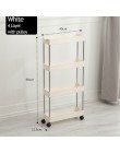 2/3/4 Layer ruchomy montaż plastikowa łazienka półka kuchenna do przechowywania Slim Slide Tower Rack oszczędność miejsca organi