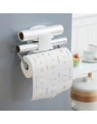 Wielu funkcja kuchnia rolki papieru półka wrap film uchwyt toaleta wc półka organizator przechowywania kuchnia stojak regulowany