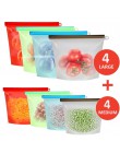 1000ml 1500ml Zip Lock hermetyczna uszczelka silikonowy worek wielokrotnego użytku pojemnik silikonowy na żywnosć torba do gotow