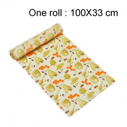 100x33cm wosk pszczeli folia spożywcza wielokrotnego użytku ekologiczne zrównoważone uszczelnienie silikonowe drzewo żywica olej