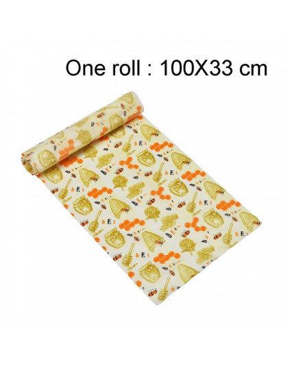 100x33cm wosk pszczeli folia spożywcza wielokrotnego użytku ekologiczne zrównoważone uszczelnienie silikonowe drzewo żywica olej