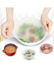 4 sztuk silikonowe wielokrotnego użytku pokrywy misek przechowywanie żywności obejmuje wielokrotnego użytku Veggie Saver pakiet 