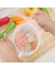 4 sztuk silikonowe wielokrotnego użytku pokrywy misek przechowywanie żywności obejmuje wielokrotnego użytku Veggie Saver pakiet 