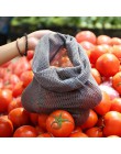 9 szt. Torby z siatki wielokrotnego użytku siatka bawełniana produkuje torby na zakupy zestaw ekologiczne przyjazne dla środowis