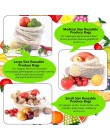 Wielokrotnego użytku torby z siatki organicznej bawełny torby z siatki kuchennej torba wielokrotnego użytku siatki bawełniane to