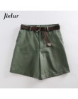 Jielur spodenki na wszystkie mecze 4 jednokolorowe szarfy wygodne szorty damskie A-line wysoka talia wąska krótka Femme Chic S-X