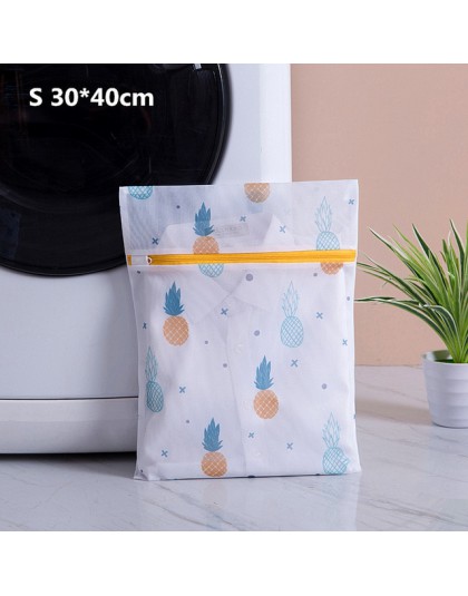 Ananas drukowanie zapinana na zamek worek siatkowy do prania poliester do prania netto torba dla bielizna skarpety mycie maszyna